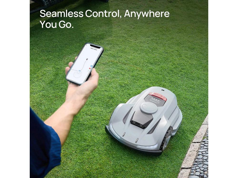 Robot rasaerba autonomo Sunseeker X3 PLUS, tecnologia GPS/RTK/Vision AI con doppia fotocamera per aree fino a 1200 metri quadri