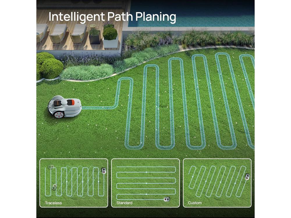 Robot rasaerba autonomo Sunseeker X3 PLUS, tecnologia GPS/RTK/Vision AI con doppia fotocamera per aree fino a 1200 metri quadri