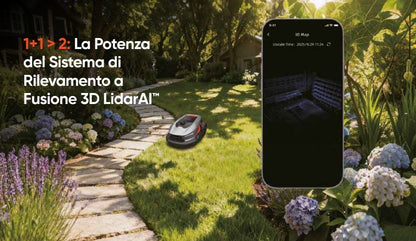 Robot rasaerba autonomo Sunseeker X4 tecnologia LIDAR & Vision AI per aree fino a 1200 metri quadri