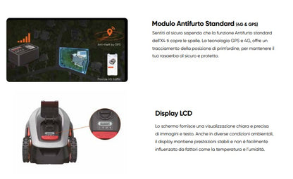 Robot rasaerba autonomo Sunseeker X4 tecnologia LIDAR & Vision AI per aree fino a 1200 metri quadri