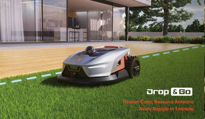 Robot rasaerba autonomo Sunseeker X4 tecnologia LIDAR & Vision AI per aree fino a 1200 metri quadri